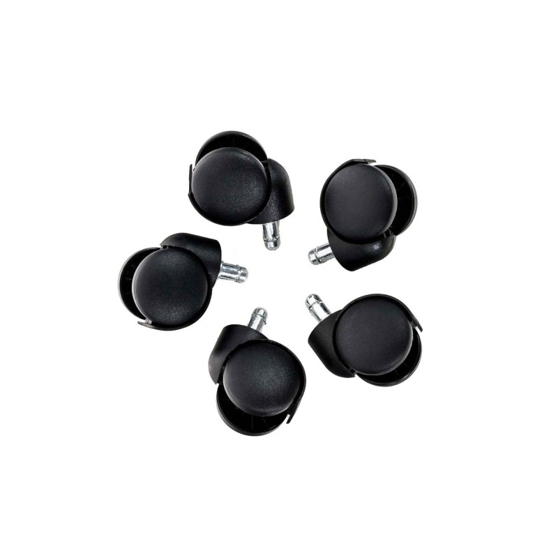 Juego de 5 ruedas de suelo de plástico negro