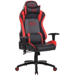 Silla de oficina Shift X2 Racing en piel sintética sin reposapiés, color negro y rojo