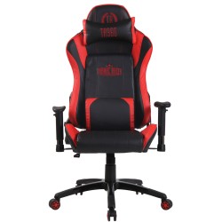 Silla de oficina Shift X2 Racing en piel sintética sin reposapiés, color negro y rojo