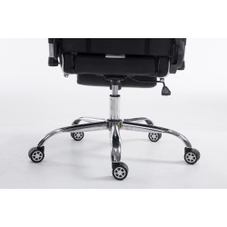 Silla de oficina Racing Limit V2 en piel sintética con reposapiés en negro y blanco