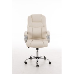 Sillón de oficina BIG Apoll en piel sintética V2 crema