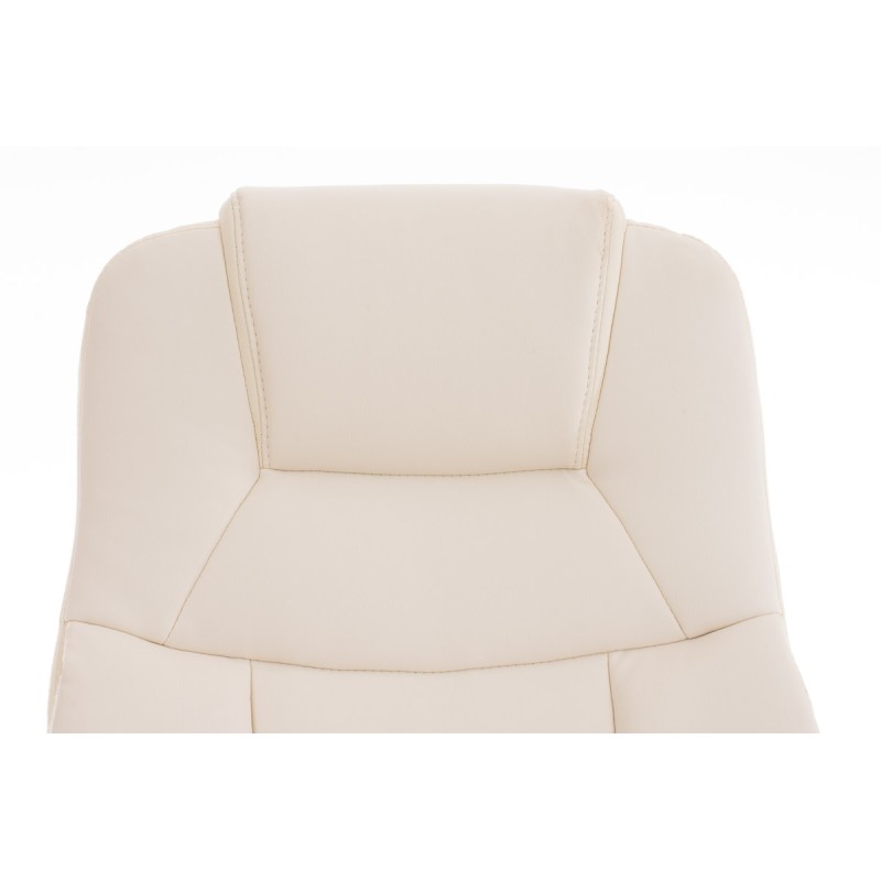 Sillón de oficina BIG Apoll en piel sintética V2 crema