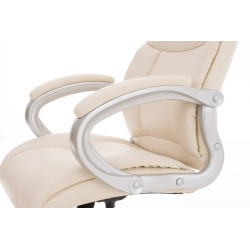 Sillón de oficina BIG Apoll en piel sintética V2 crema