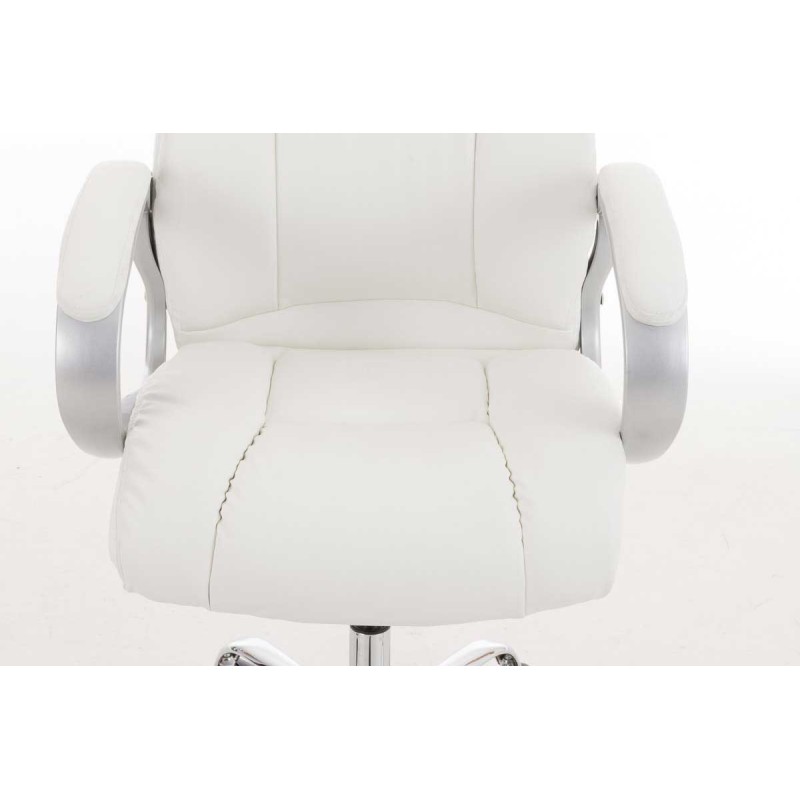 Sillón de oficina BIG Apoll en piel sintética V2 blanco