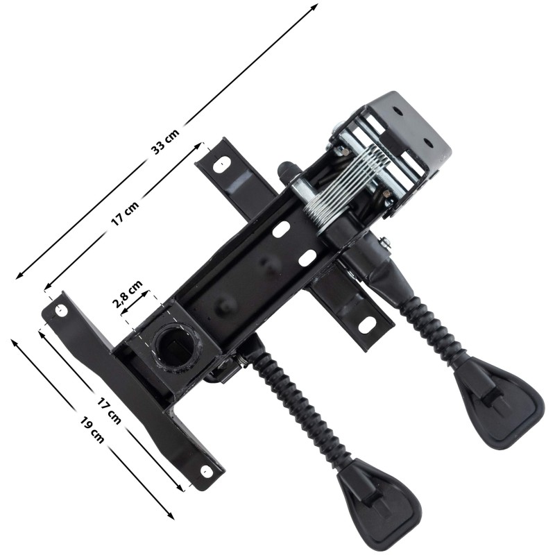 Silla de escritorio negra de 2 plazas