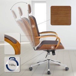 Silla de oficina Dayton nogal/marrón Silla de oficina Dayton nogal/marrón