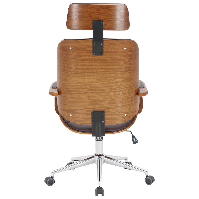 Silla de oficina Dayton nogal/marrón