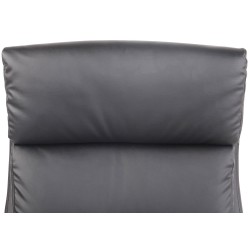Silla de oficina Bradford, polipiel negra