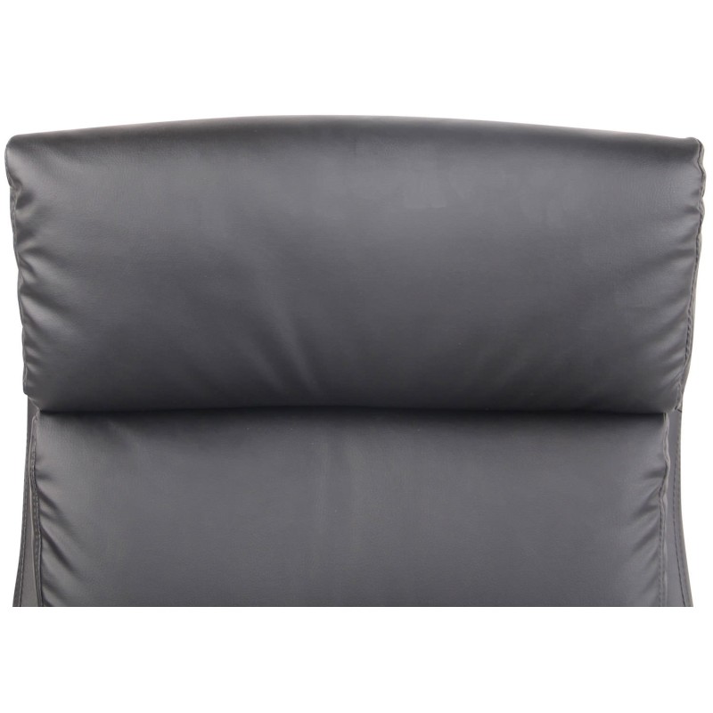 Silla de oficina Bradford, polipiel negra