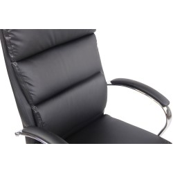 Silla de oficina Bradford, polipiel negra