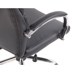 Silla de oficina Bradford, polipiel negra