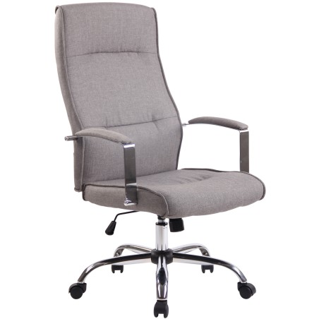 Silla de oficina Portland en tela gris