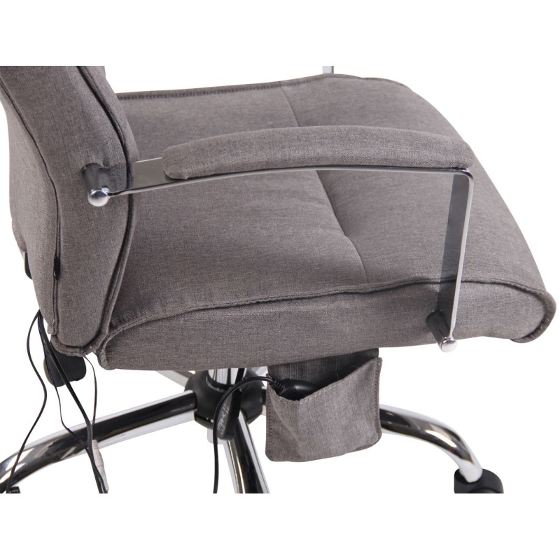 Silla de oficina Portland con función de masaje, gris