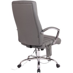 Silla de oficina Valais en piel sintética con función de masaje, gris