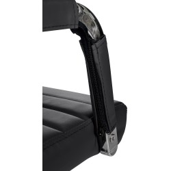 Silla de oficina Amadora, polipiel negra