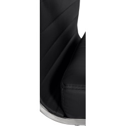 Silla de oficina Amadora, polipiel negra