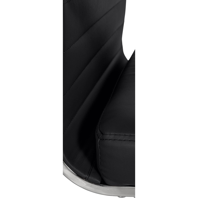 Silla de oficina Amadora, polipiel negra