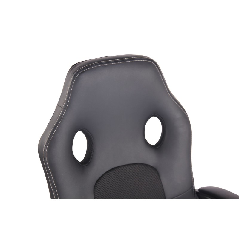 Silla de oficina Elbing negra/negra