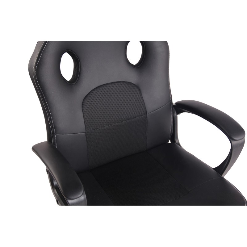 Silla de oficina Elbing negra/negra