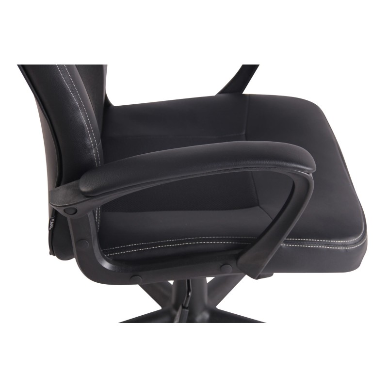 Silla de oficina Elbing negra/negra