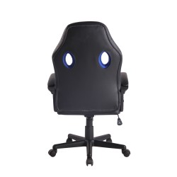 Silla de oficina Elbing negra/azul