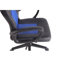 Silla de oficina Elbing negra/azul