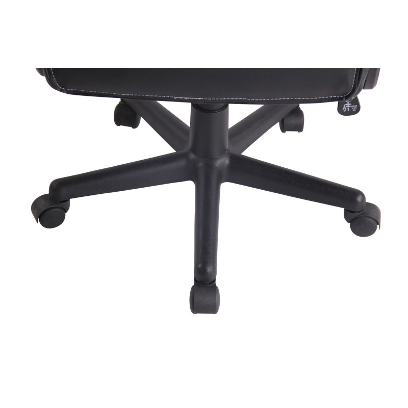 Silla de oficina Elbing negra/azul