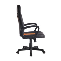 Silla de oficina Elbing negra/naranja