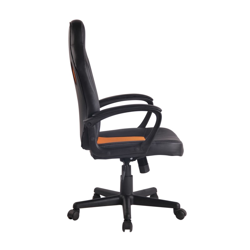 Silla de oficina Elbing negra/naranja