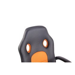 Silla de oficina Elbing negra/naranja