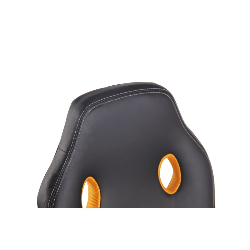 Silla de oficina Elbing negra/amarilla