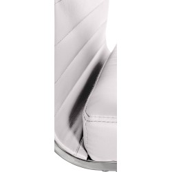 Silla de oficina Amadora, polipiel blanca