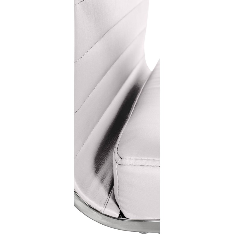 Silla de oficina Amadora, polipiel blanca