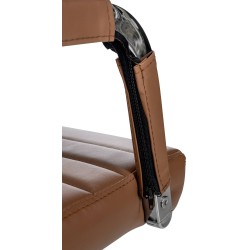 Sillón de oficina Amadora, polipiel marrón claro