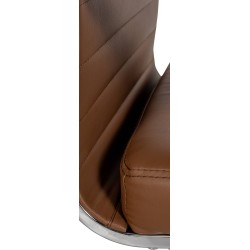 Sillón de oficina Amadora, polipiel marrón claro