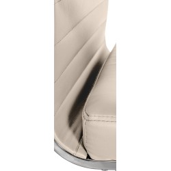 Silla de oficina Amadora, polipiel color crema