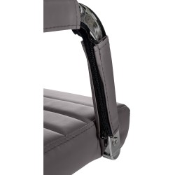 Silla de oficina Amadora en polipiel gris