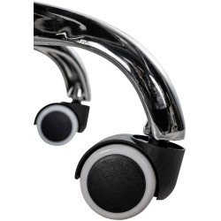 Silla de oficina Amadora en polipiel gris