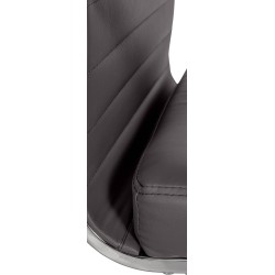 Silla de oficina Amadora en polipiel gris