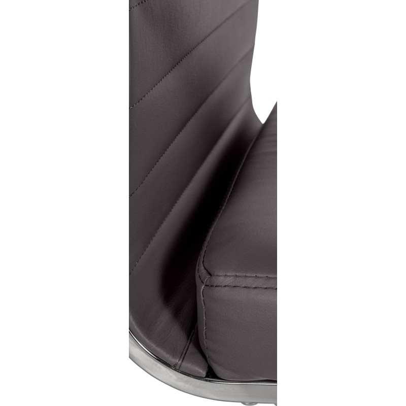 Silla de oficina Amadora en polipiel gris