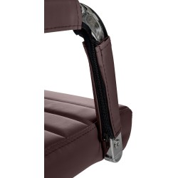 Sillón de oficina Amadora, piel sintética marrón