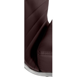 Sillón de oficina Amadora, piel sintética marrón