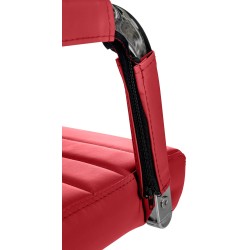 Silla de oficina Amadora, polipiel roja