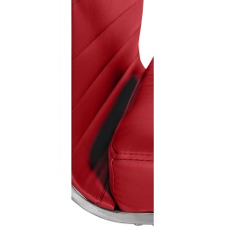 Silla de oficina Amadora, polipiel roja
