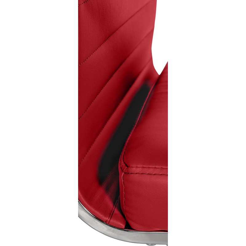 Silla de oficina Amadora, polipiel roja