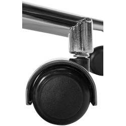 Silla de oficina Mollis en piel auténtica negra