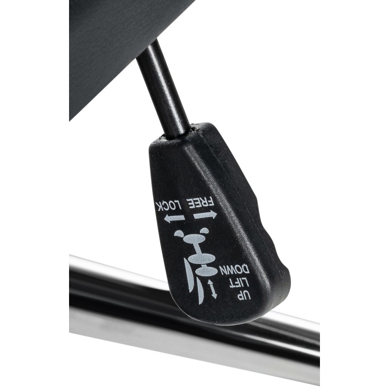 Silla de oficina Mollis en piel auténtica negra