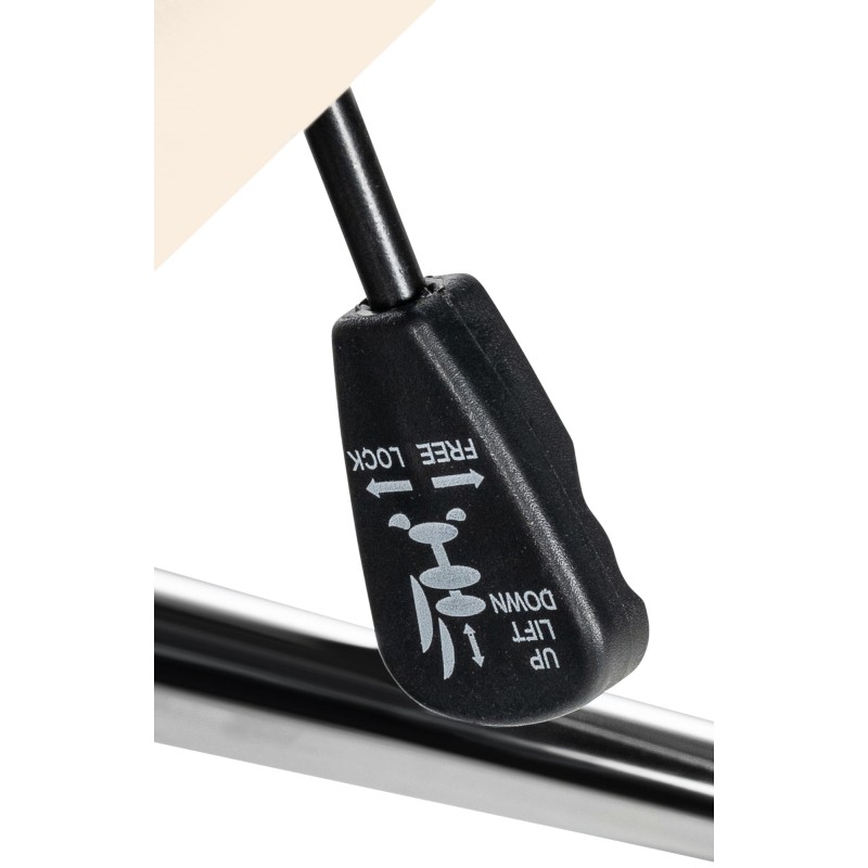 Silla de oficina Mollis en piel auténtica color crema