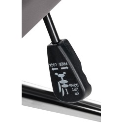 Silla de oficina Mollis en piel auténtica gris