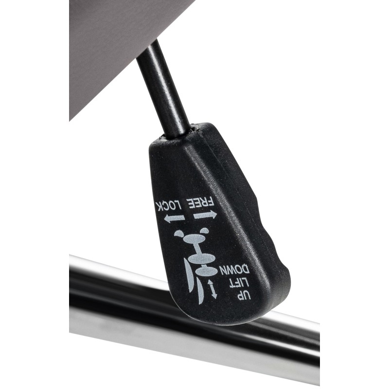 Silla de oficina Mollis en piel auténtica gris